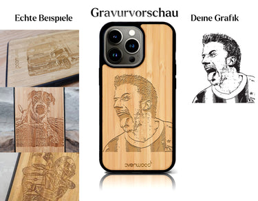 INDIVIDUELL iPhone 15 Pro Bambus-Kunststoff